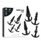 Kit 4 plugs anaux noirs progressifs Addicted Toys