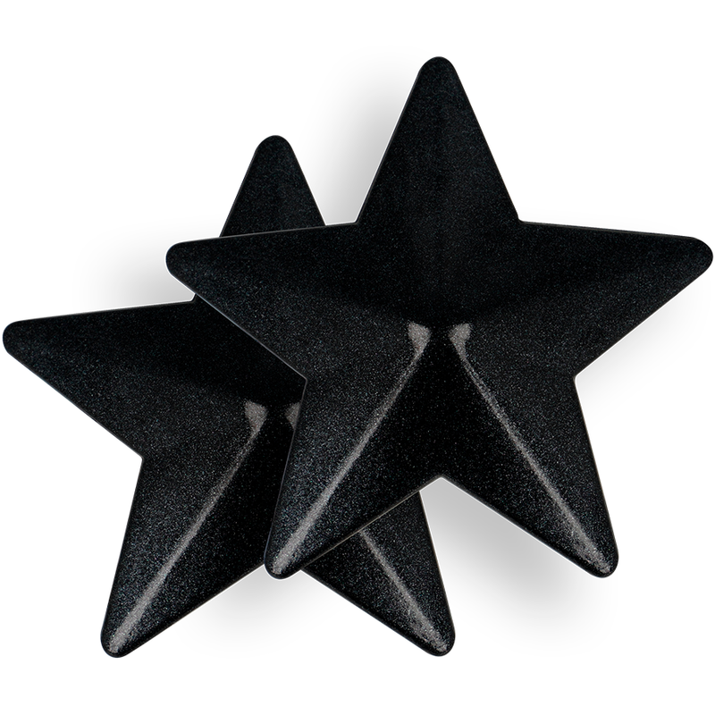 Cache-tétons étoiles noires effet brillant Coquette Chic Desire