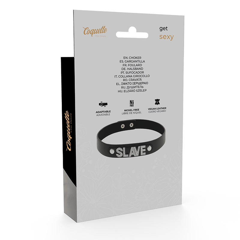 Dos du packaging du ras de cou statement Coquette Chic Desire