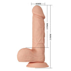 Dimensions du gode réaliste flexible 21,8 cm Baile Bahamut