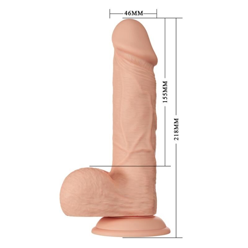 Dimensions du gode réaliste flexible 21,8 cm Baile Bahamut