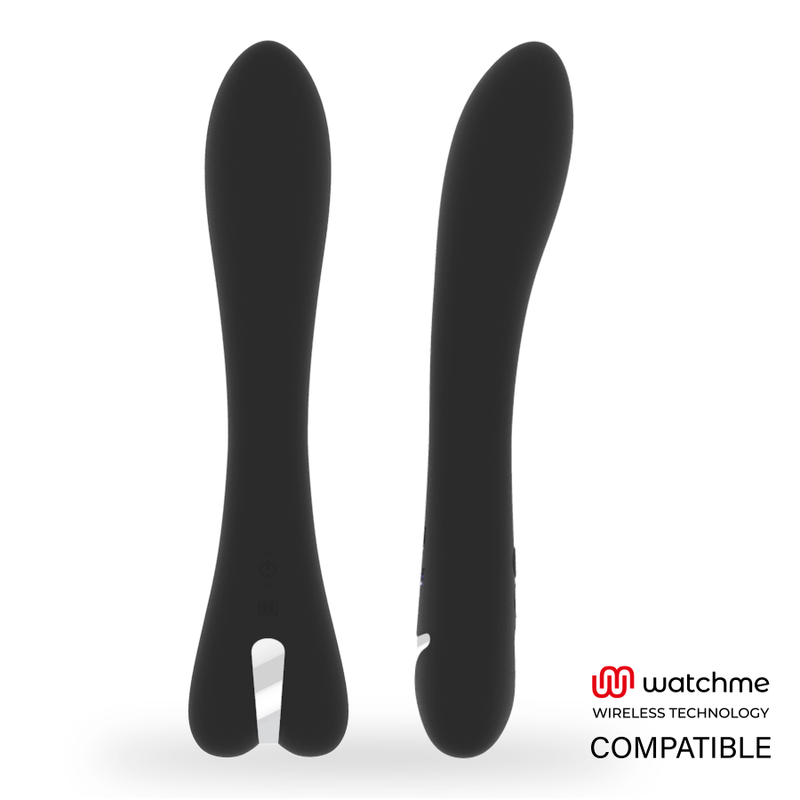 Vibromasseur Ryan noir Brilly Glam vue avant et arrière