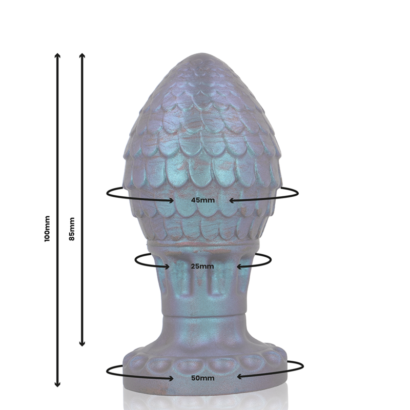 Dimensions du plug œuf de dragon Vrakos Epic taille S