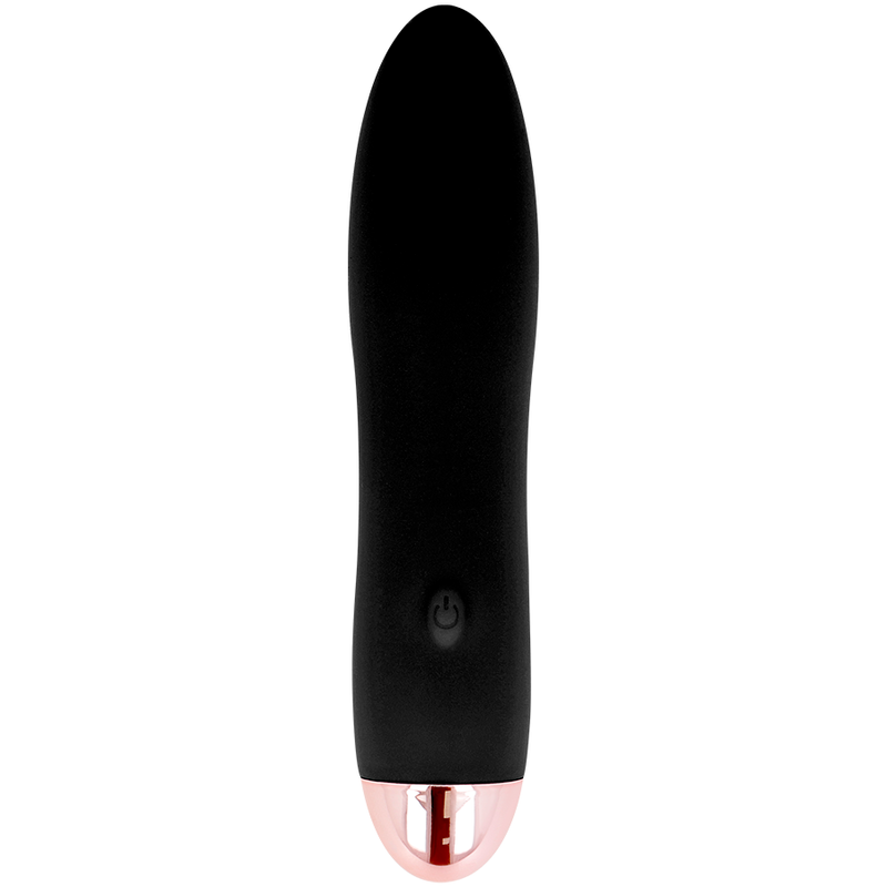Vue détaillée du vibrateur rechargeable noir Dolce Vita