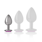 Gamme de plugs anaux métal avec cristal rose Intense