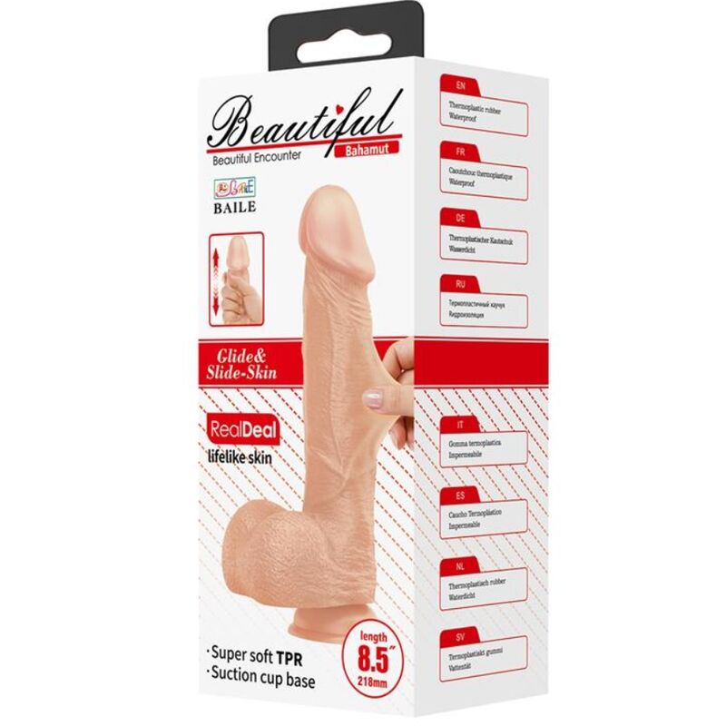 Packaging du gode réaliste flexible Bahamut Baile Dildos