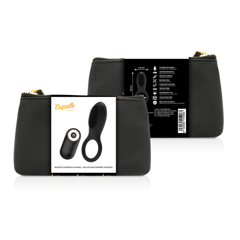 Cockring premium avec télécommande et recharge USB