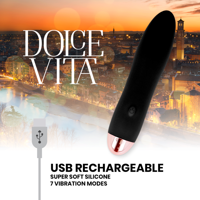 Vibrateur compact rechargeable en silicone noir