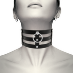 Vue détaillée du choker fétiche noir
