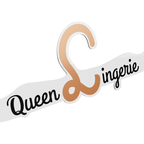 Cintre lingerie doré Queen Lingerie 27,5 cm avec logo noir sur fond blanc