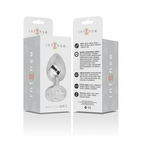 Packaging du plug anal métal aluminium cristal argent Intense