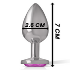 Dimensions du plug anal métal rose taille S 7 cm Intense