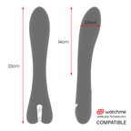 Dimensions du vibromasseur Ryan rechargeable Brilly Glam 22 cm