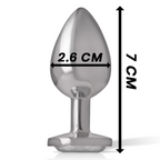 Dimensions du plug anal métal argent taille S 7 cm Intense