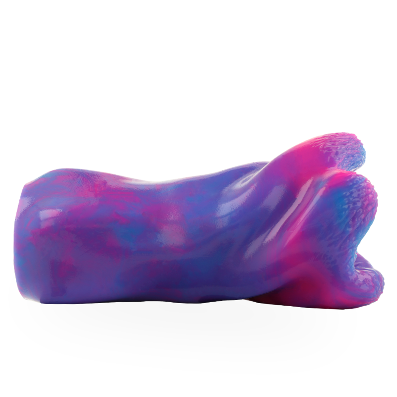 Thetis Cyclops Epic vue couchée en silicone rose et bleu