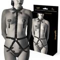 Ensemble lingerie noir avec bas assorti de luxe Coquette Chic Desire et packaging