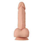 Vue de face du gode réaliste Bahamut naturel avec ventouse