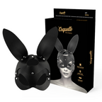 Vue détaillée du masque bunny fétiche noir
