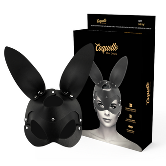 Masque lapin en cuir vegan noir – Coquette Chic Desire