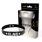 Ras de cou statement cuir vegan noir Coquette Chic Desire avec packaging