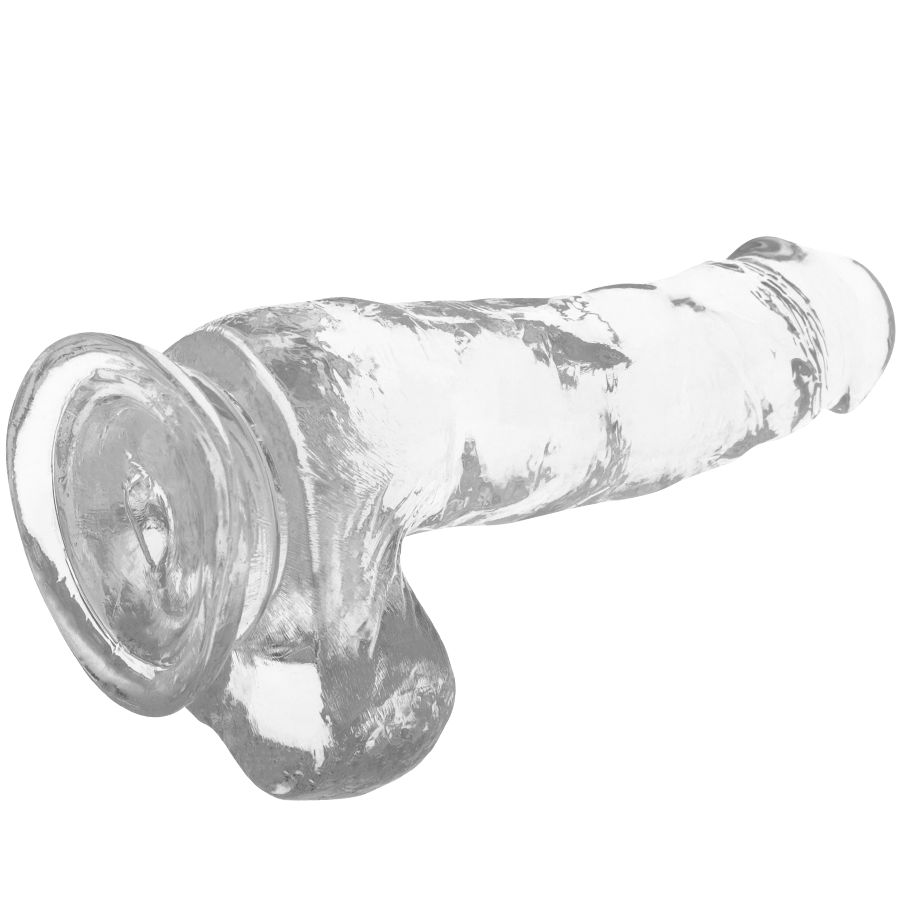 Vue complémentaire du gode clear avec boules