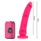 Vue détaillée du gode rose silicone médical
