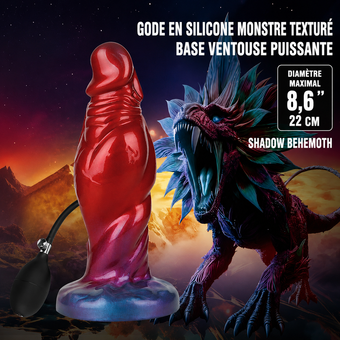 Shadow Behemoth – Gode fantasy gonflable 22 cm avec ventouse | Power Monsters