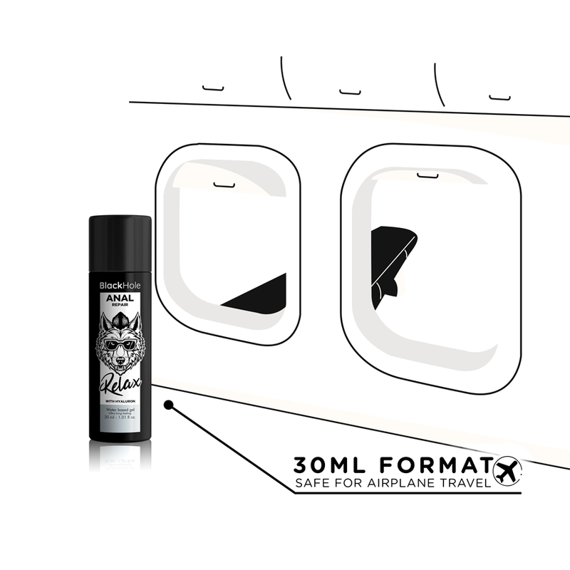 Black Hole Anal Relax 30 ml – format compact pour préparation intime