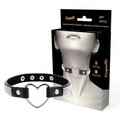 Ras de cou cœur cuir vegan noir Coquette Chic Desire avec packaging