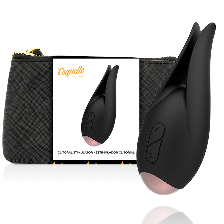 Stimulateur clitoridien compact noir or Coquette Chic Desire