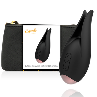 Stimulateur clitoridien noir/or compact – Coquette Chic Desire