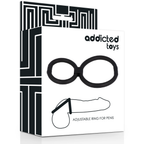 Coffret de l’anneau pénien double réglable noir Addicted Toys