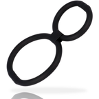 Anneau pénien double réglable noir Addicted Toys – vue produit