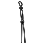 Anneau pénien long et flexible en silicone noir Addicted Toys – modèle ajustable du kit