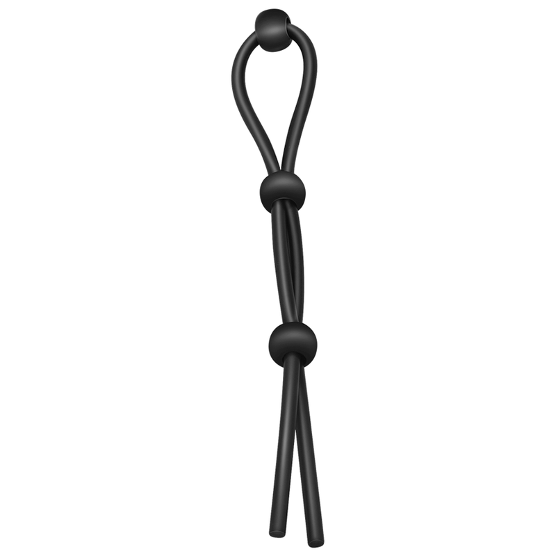 Anneau pénien flexible ajustable en silicone noir Addicted Toys – version multizone du kit
