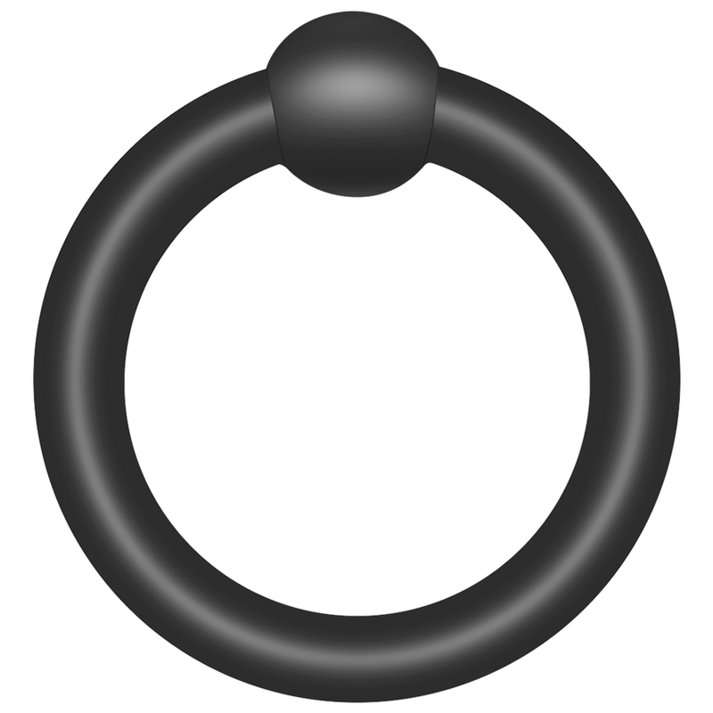 Anneau pénien circulaire flexible en silicone noir du kit Addicted Toys
