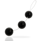 Trois boules de plaisir noires Addicted Toys reliées par un cordon