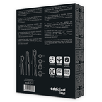 Dos du coffret Addicted Toys kit 7 anneaux péniens flexibles – tailles et caractéristiques