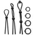 Kit de 7 anneaux péniens flexibles en silicone noir Addicted Toys – ensemble complet