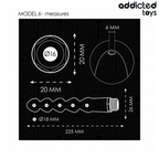 Dimensions du nettoyeur anal Addicted Toys modèle 6, longueur 225 mm et largeur 26 mm