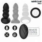 Plug anal Addicted Toys noir avec télécommande sans fil et fonctions de contrôle