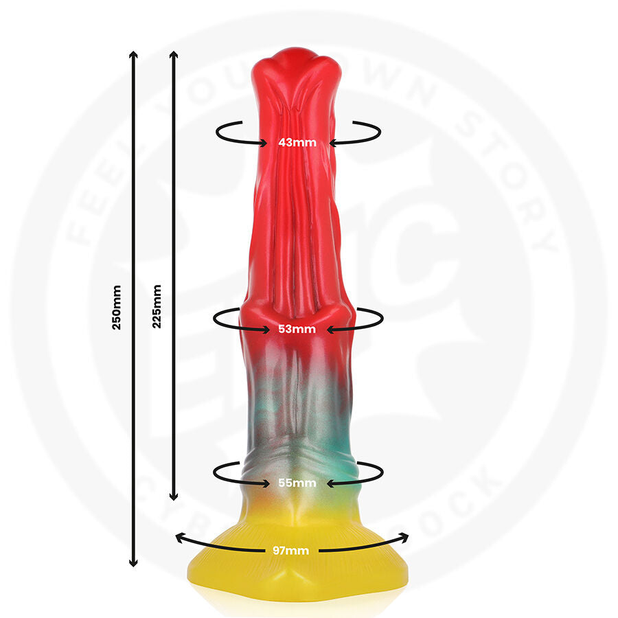 Dimensions Aethon Glow Epic : 25 cm, 22,5 cm insérables et diamètre 43 à 53 mm
