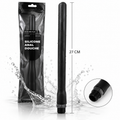 Douche anale en silicone noir All Black 27 cm avec emballage et raccord fileté