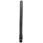 Embout de douche anale All Black 27 cm en silicone noir avec raccord fileté