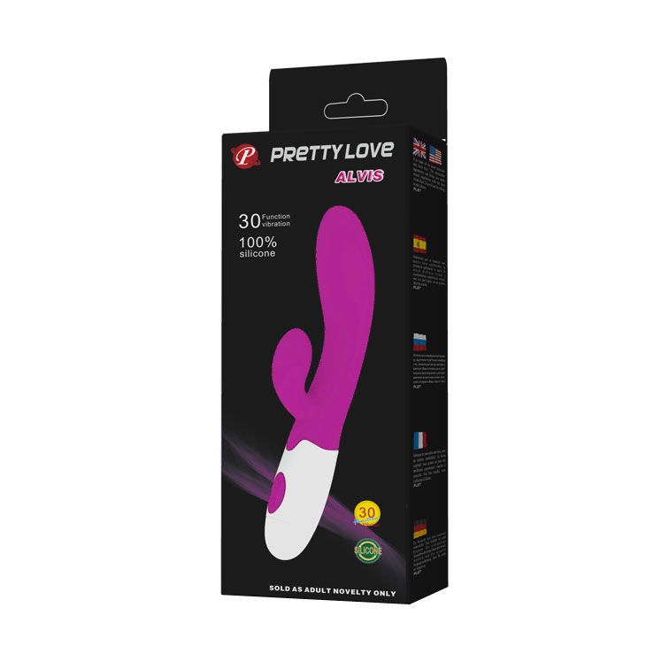 Coffret Alvis Pretty Love fuchsia – vibromasseur rabbit 30 fonctions