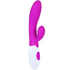 Alvis Pretty Love fuchsia et blanc – vibromasseur rabbit double stimulation