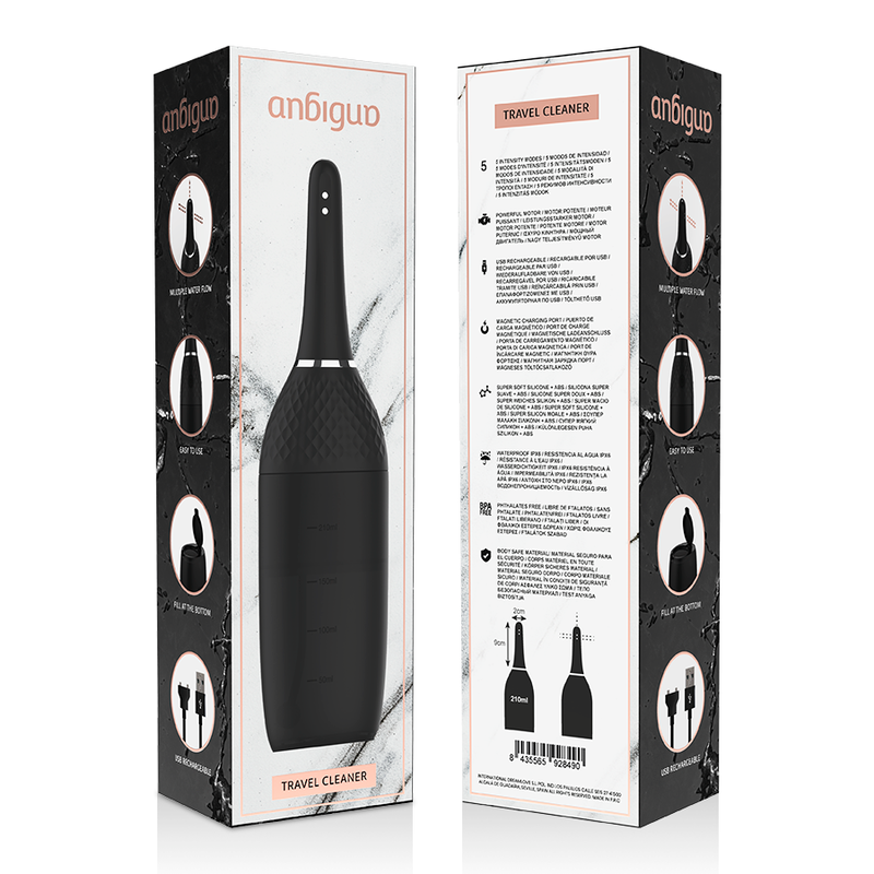 Emballage et caractéristiques du nettoyeur anal Anbiguo Travel Cleaner