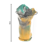 Dimensions du masturbateur Arges Cyclops Epic : hauteur 180 mm, ouverture 90 mm et base 60 mm