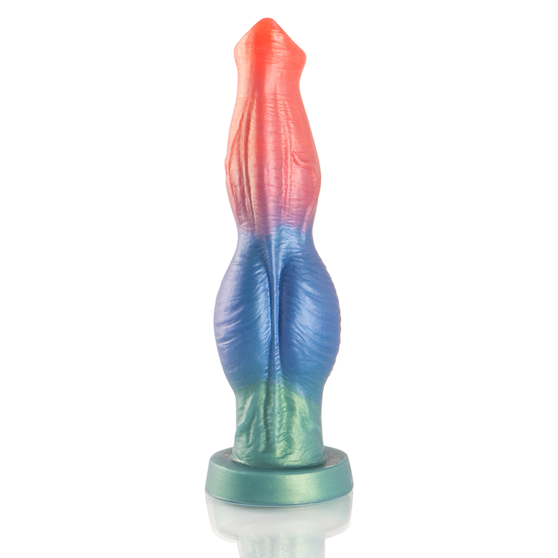 Arion Epic – gode fantasy vibrant multicolore rechargeable avec ventouse, vue de face
