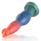 Arion Epic – gode fantasy vibrant souple multicolore avec ventouse, vue inclinée